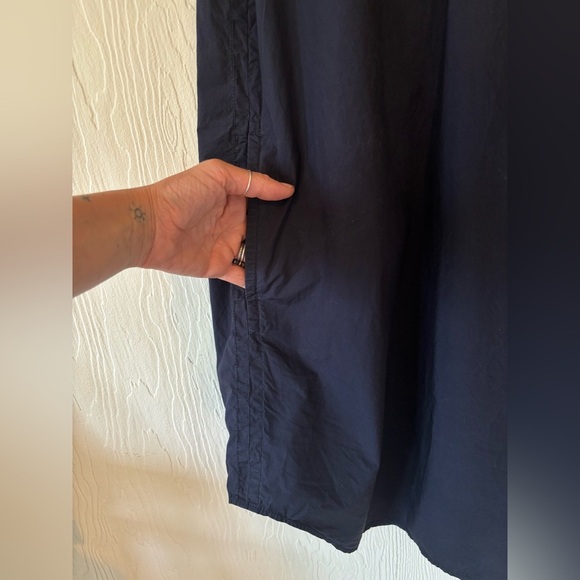 COS Black V-Neck Shirt Tunic Tencel Minimalist Dress with Pockets - Picture 12 of 16